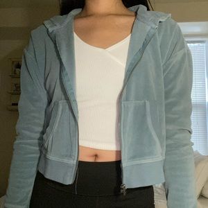 Teal cropped sweater